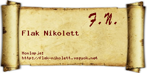 Flak Nikolett névjegykártya